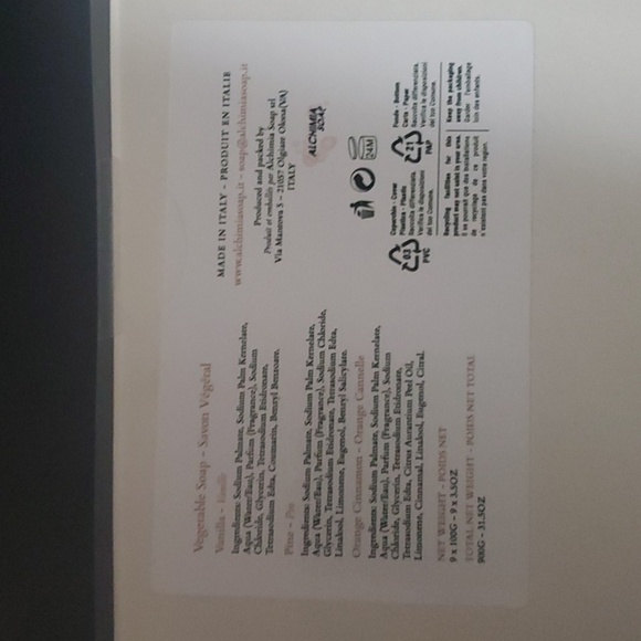 Alchimia soap bath & body size 9 bars x 3.50 ounces each vegetable soap fragrant - Picture 6 of 8